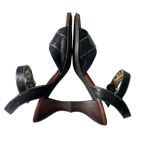 Naya‎ Womens Size 7.5 Black Leather Tawny Sandal Pump - Picture 5 of 7